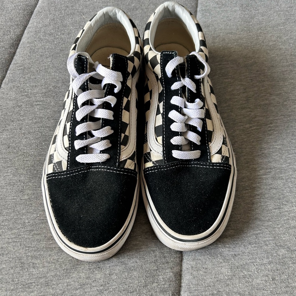 Black and White Checkered Sneakers